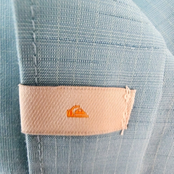 QuikSilver Waterman Collection Comfort Fit Anti Wrinkle Shirt Aqua Size Large - Picture 6 of 6